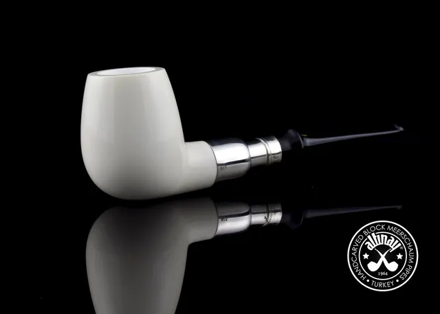 altinay-billiard-meerschaumpfeife-silber-spigot-tabakpfeife image 1