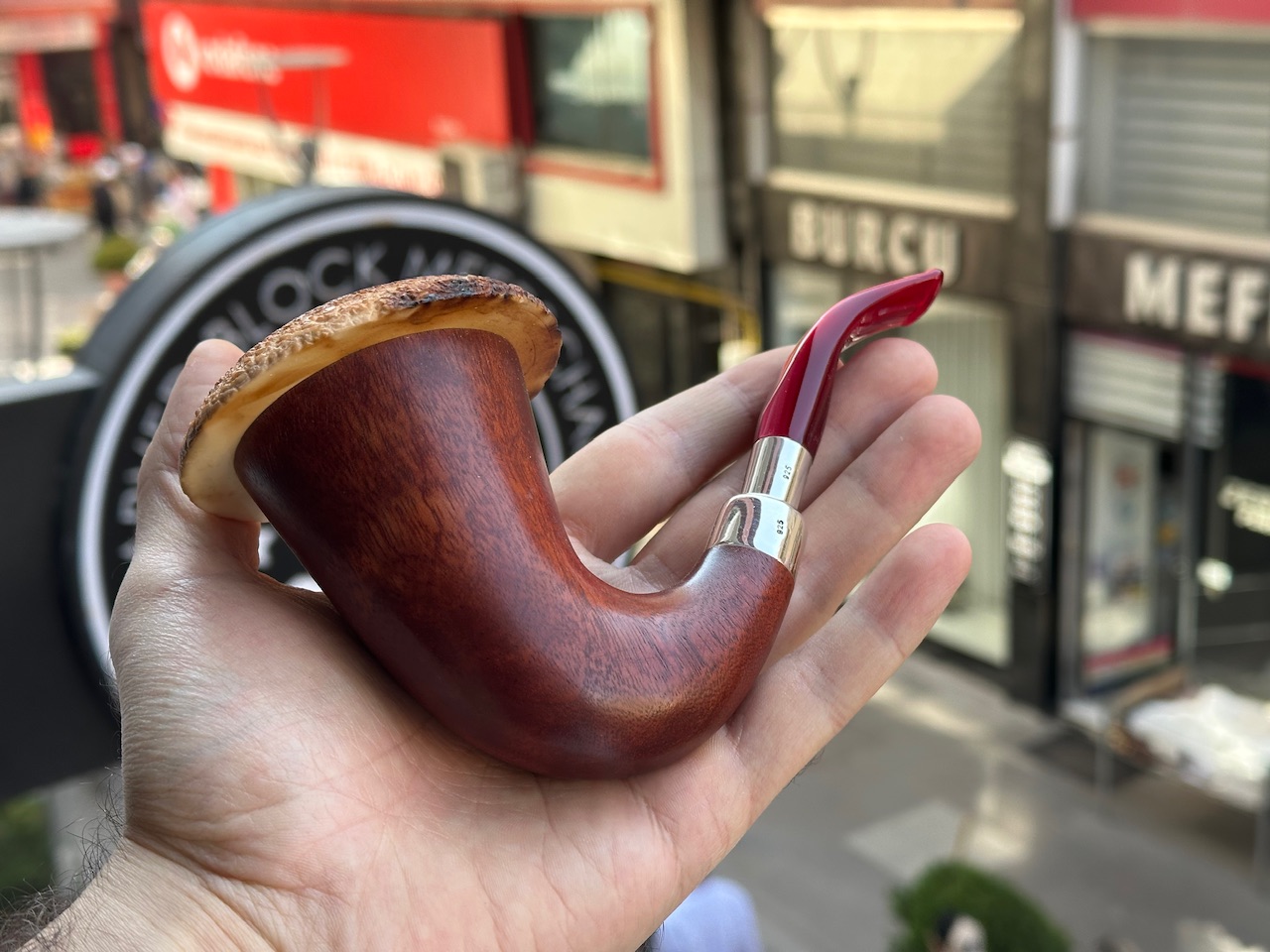 altinay-calabash-mahogany-silber-spigot-tabakpfeife-meerschaum-2 image 5