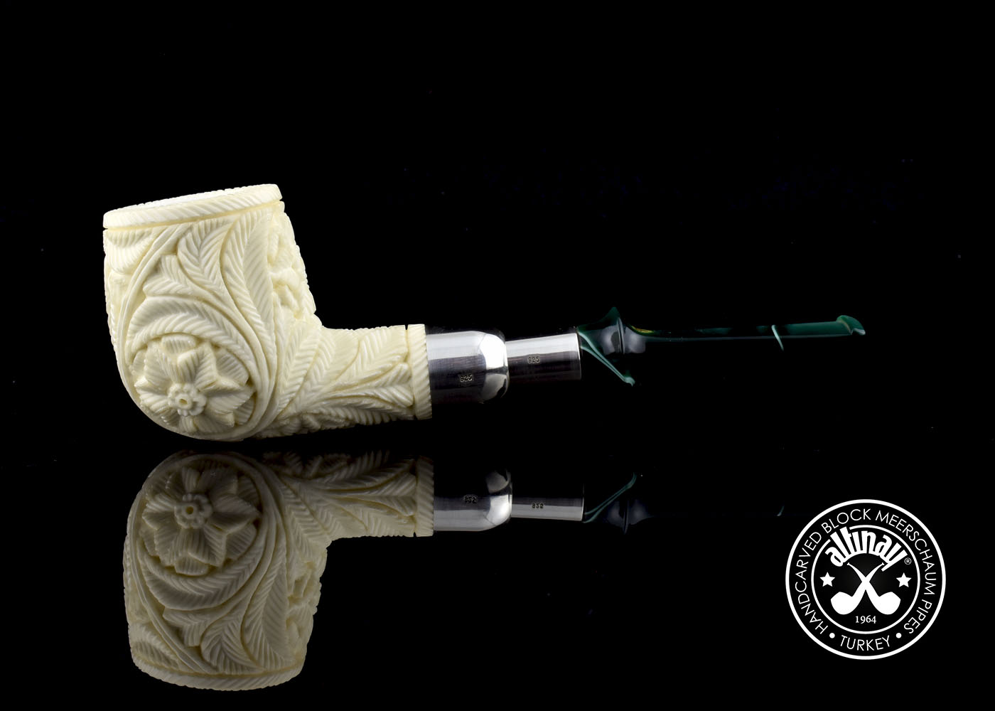altinay-spigot-billiard-silver-meerschaumpfeife-gerade image 2