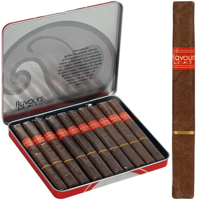 cao-flavours-cherrybomb-zigarillos-kirsche-10er-dose image 1