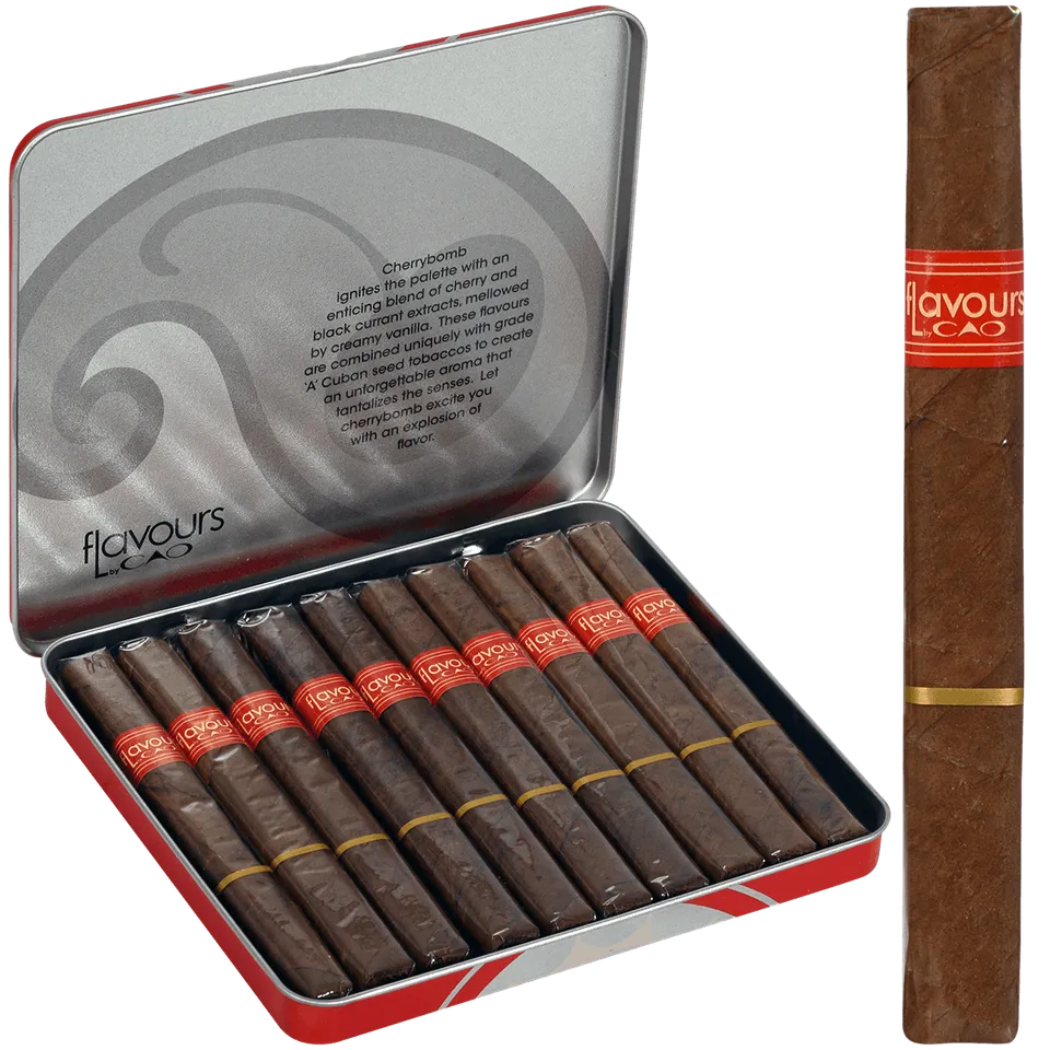 cao-flavours-cherrybomb-zigarillos-kirsche-10er-dose image 1