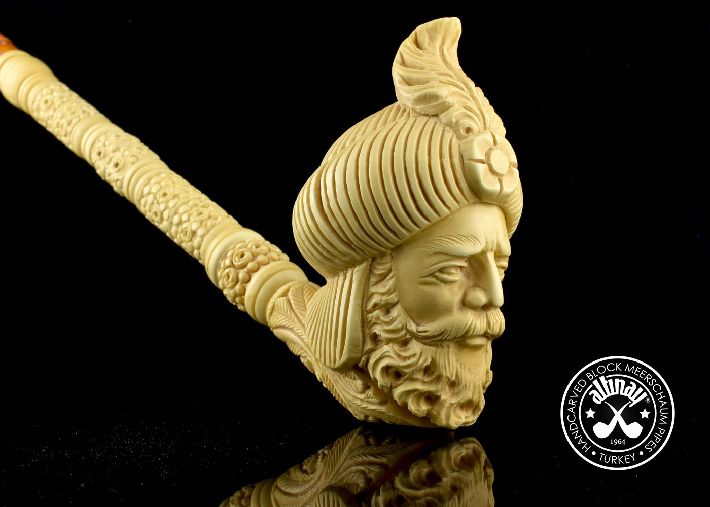 altinay-classic-sultan-saxophone-meerschaumpfeife-natur-handgeschnitzt image 3
