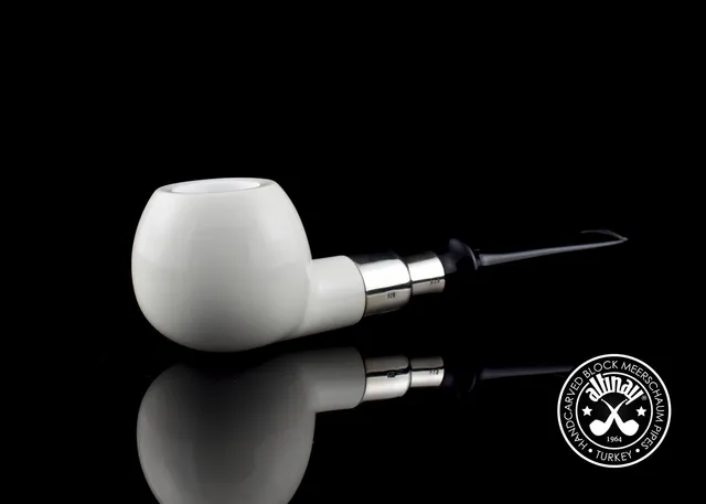 altinay-spigot-apple-meerschaumpfeife-silber-appleform image 1