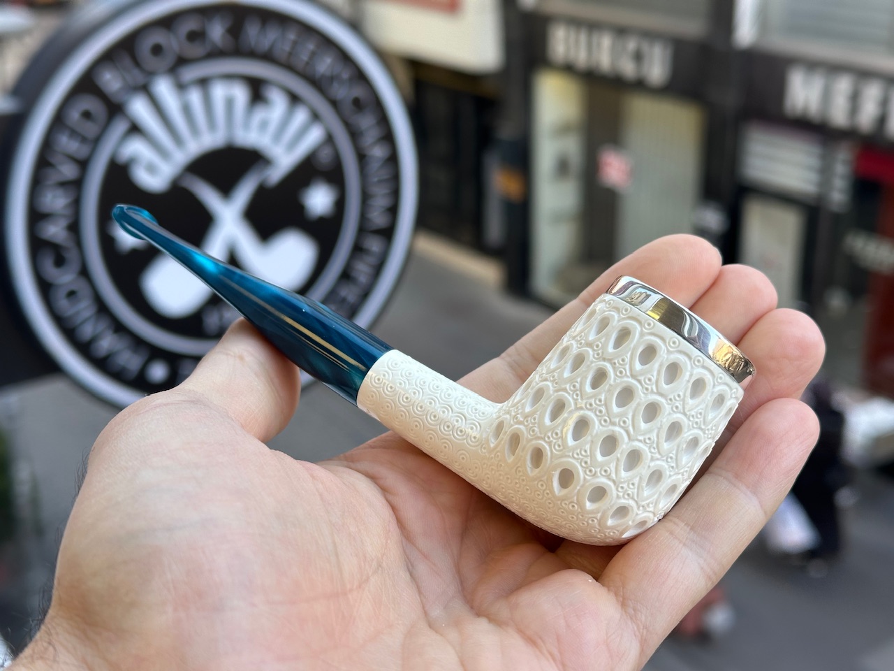 altinay-classic-billiard-meerschaumpfeife-top-silber image 4