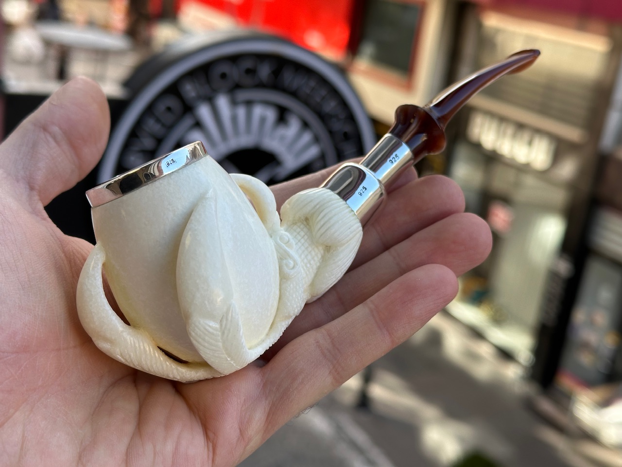 altinay-translucent-top-silver-claw-spigot-tabakpfeife-meerschaum image 8