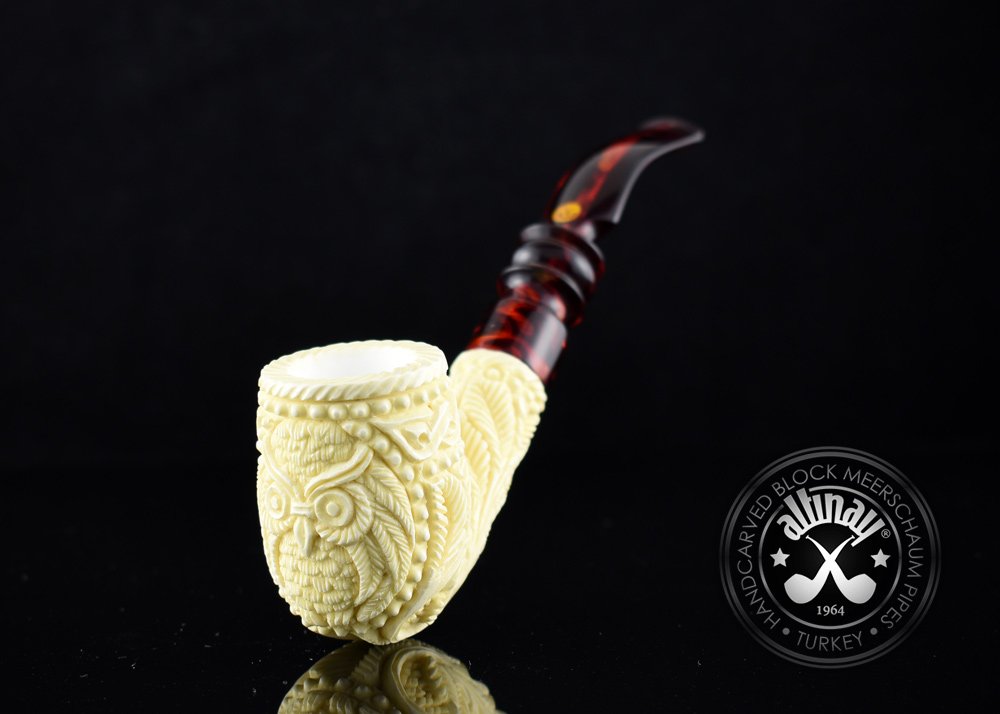 altinay-classic-owl-meerschaumpfeife-gebogene-tabakpfeife image 1