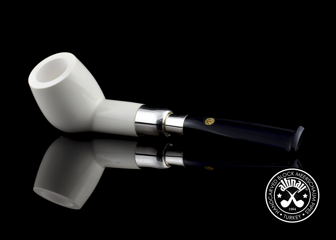 altinay-spigot-billiard-meerschaumpfeife-silber-spigot-4 image 4