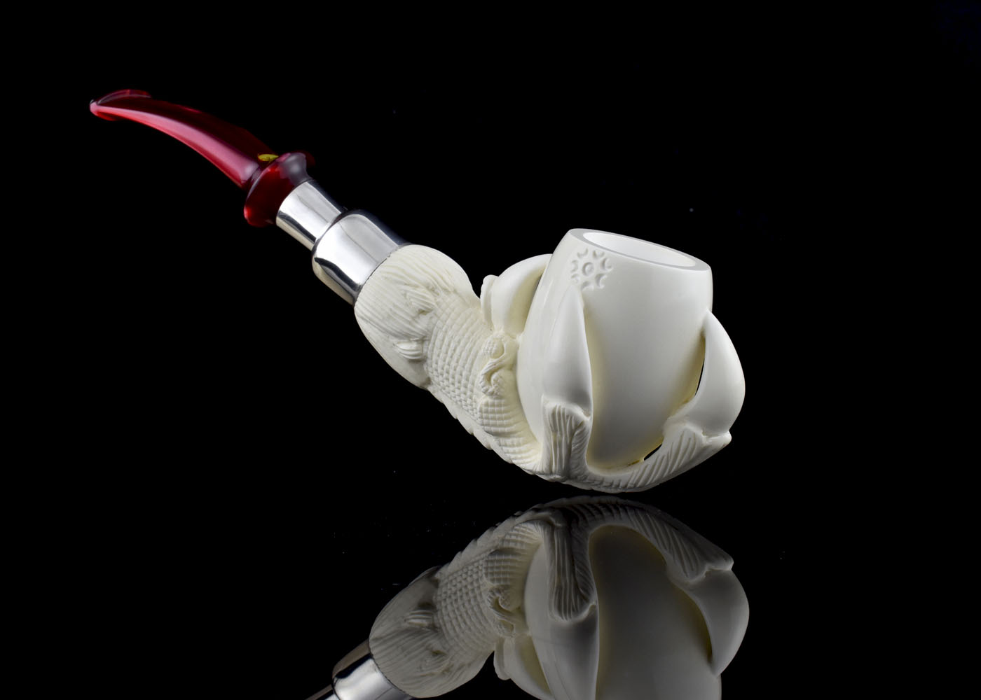 altinay-eagle-s-claw-spigot-meerschaumpfeife-silber image 2
