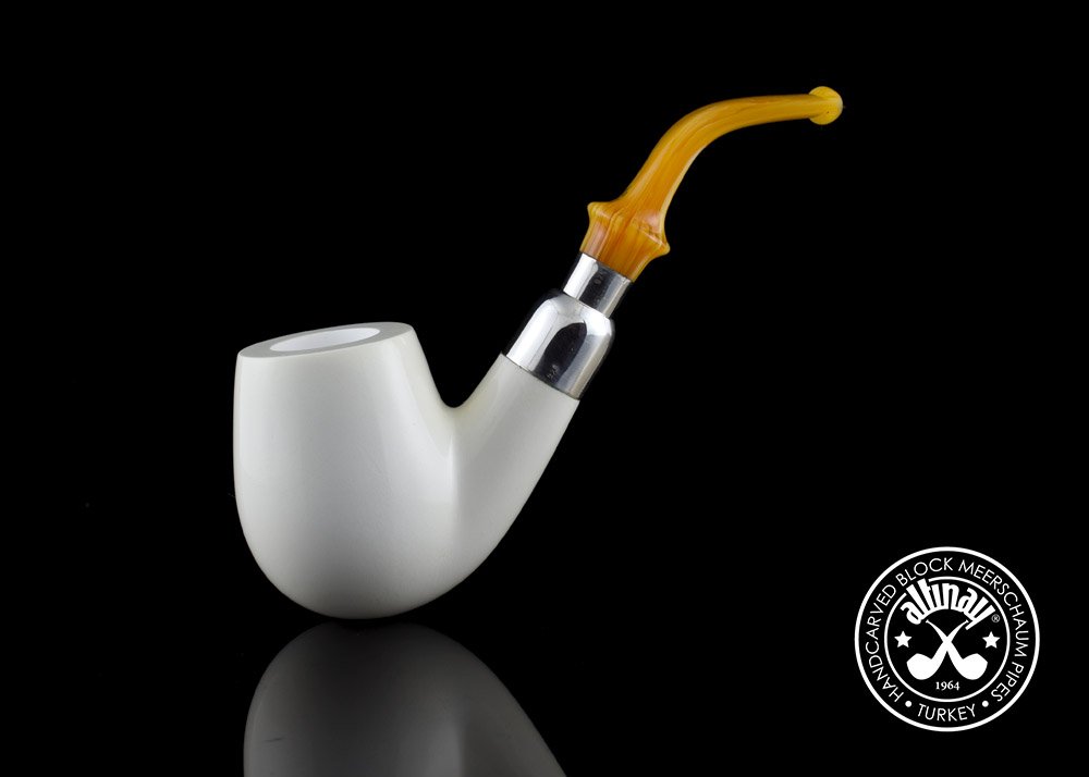 altinay-spigot-army-bent-meerschaumpfeife-silber-spigot image 2