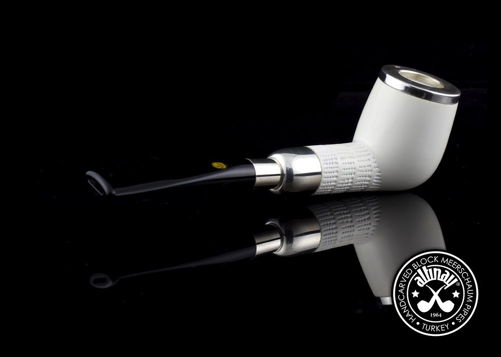 altinay-spigot-billiard-meerschaumpfeife-silberring-2 image 1