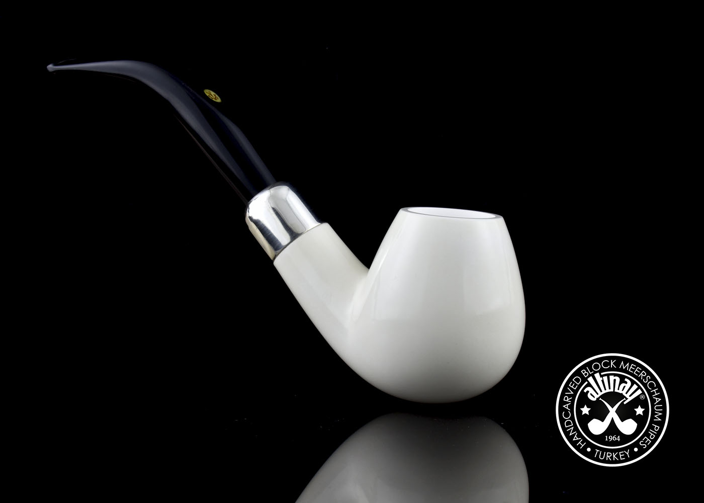altinay-army-brandy-silber-meerschaumpfeife-gebogen image 3
