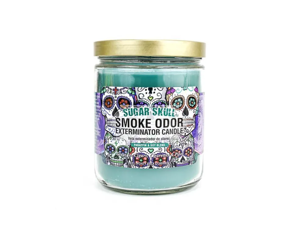 smoke-odor-exterminator-sugar-skull-duftkerze-13oz-herrenduft image 1
