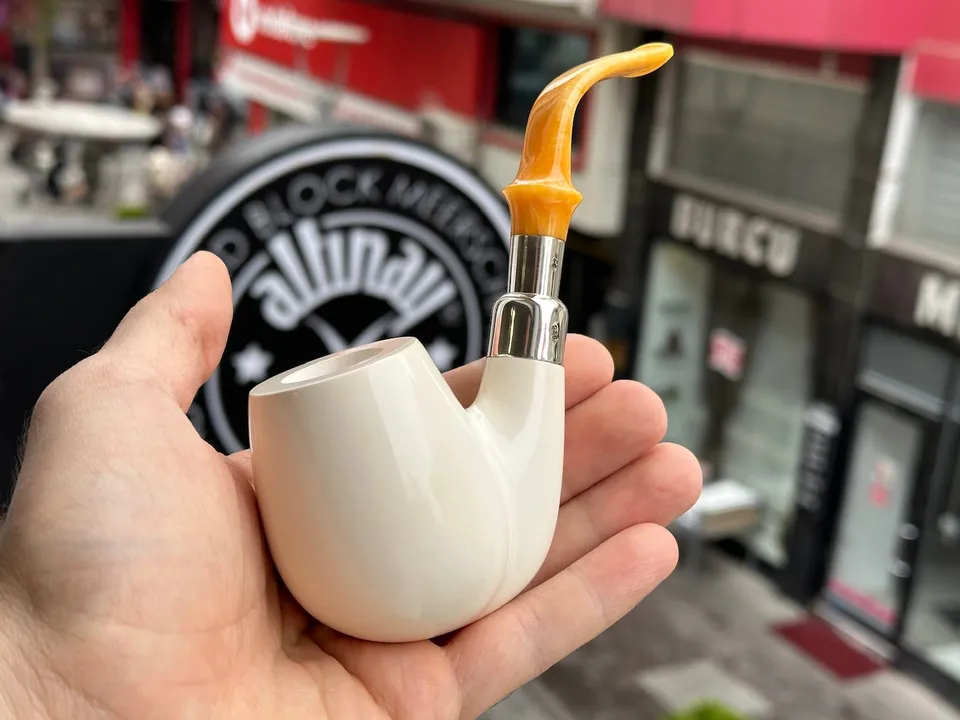 altinay-spigot-oompaul-silber-meerschaumpfeife-gebogen image 1