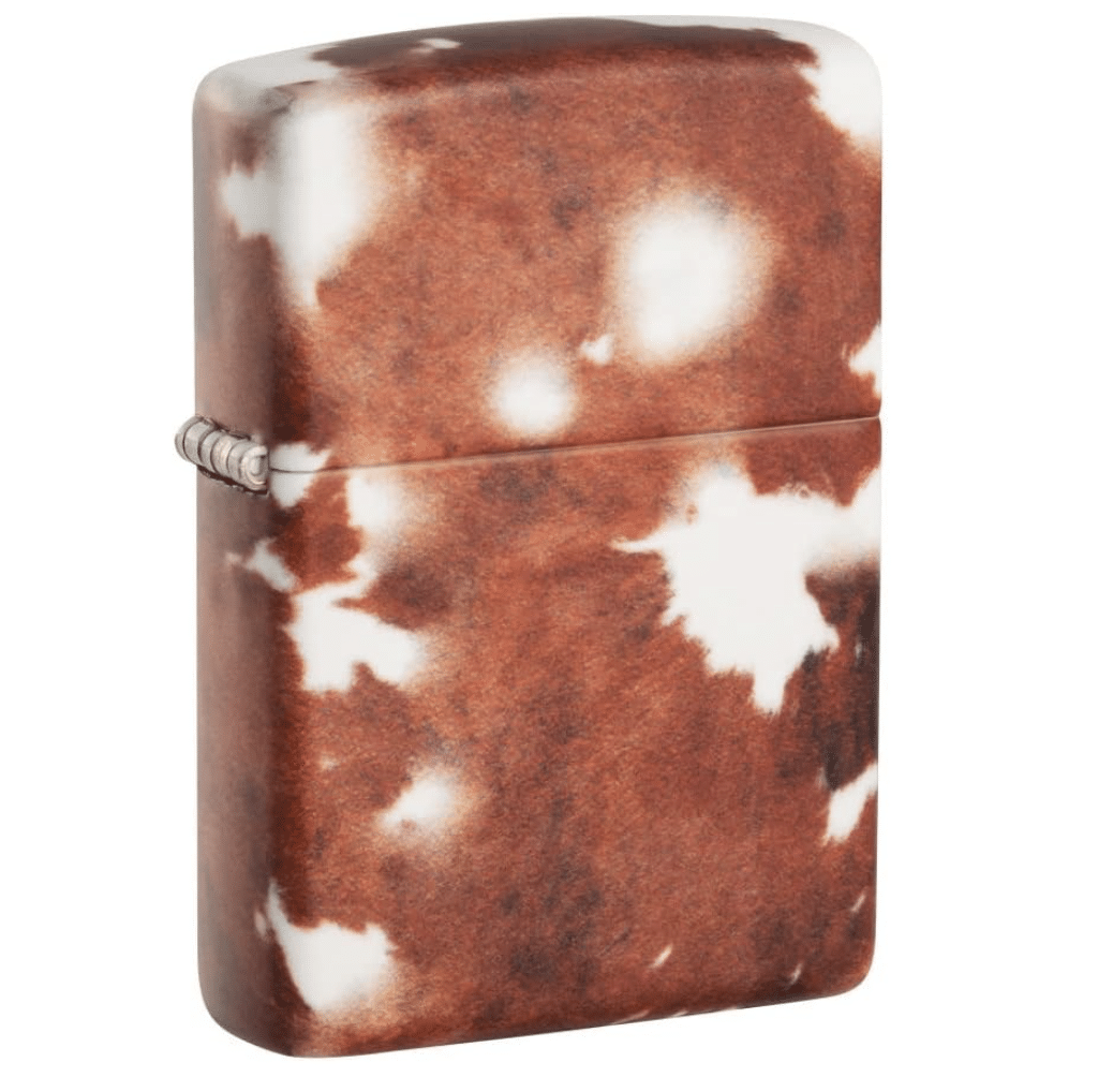 zippo-cow-print-benzinfeuerzeug-kuhmuster-geschenkbox image 1