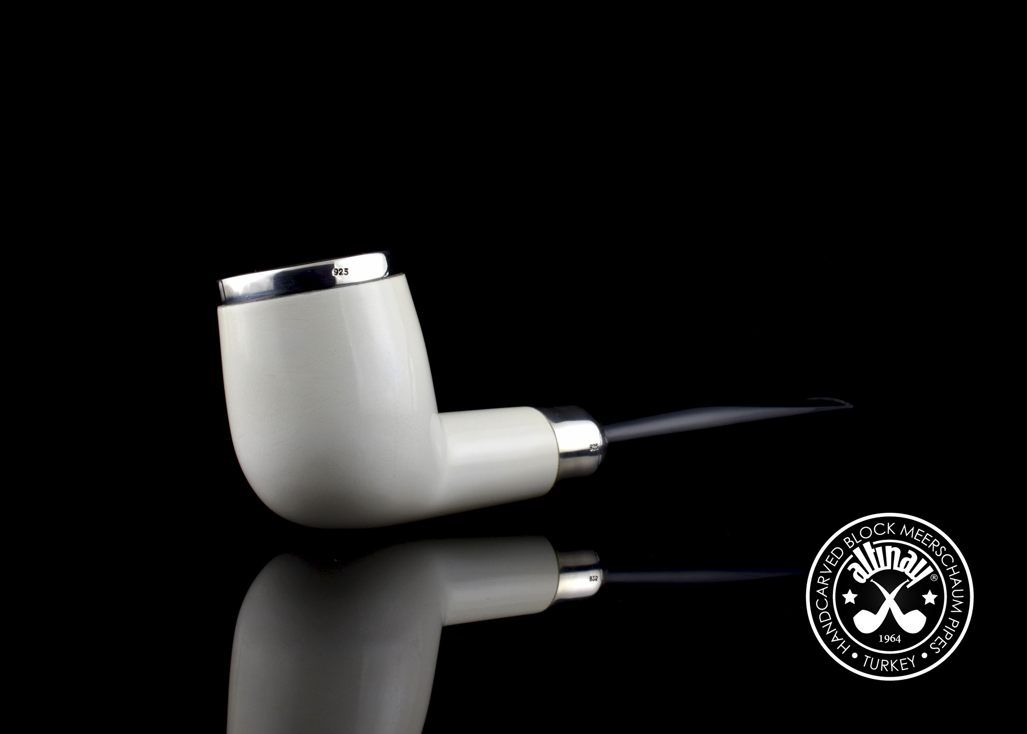 altinay-billiard-army-meerschaumpfeife-silber image 2