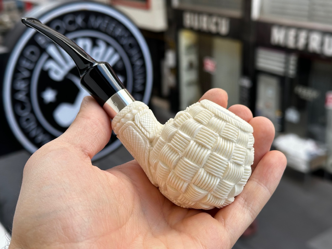 altinay-classic-wicker-apple-silber-meerschaumpfeife-geflochten image 6