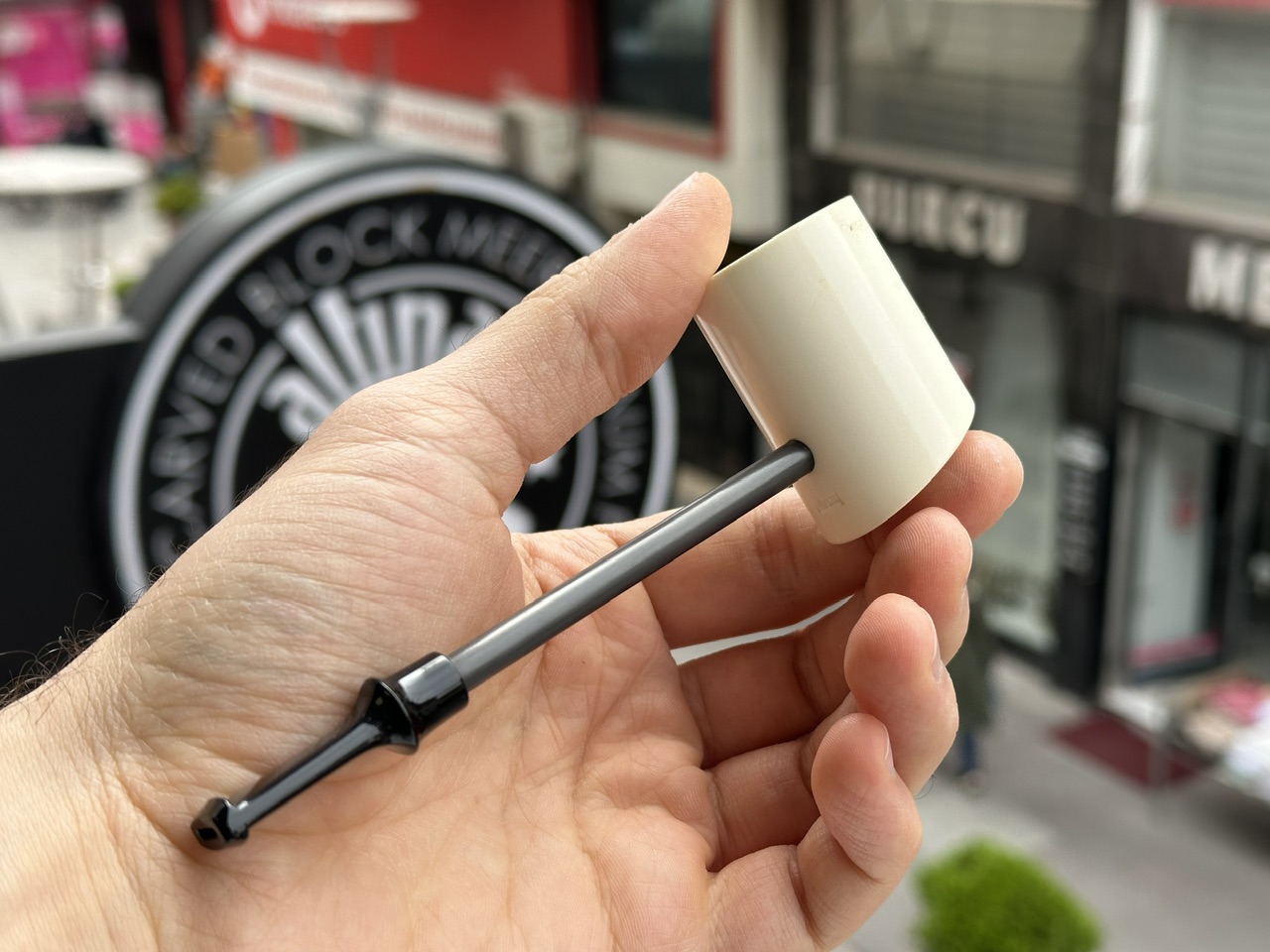 altinay-carbon-fiber-natural-smooth-poker-meerschaumpfeife image 2