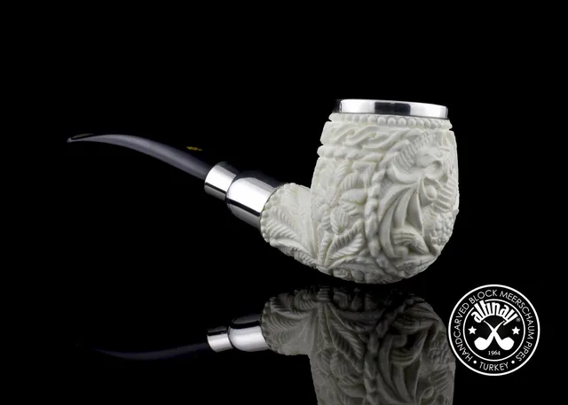 altinay-spigot-apple-meerschaumpfeife-drache-silber image 1
