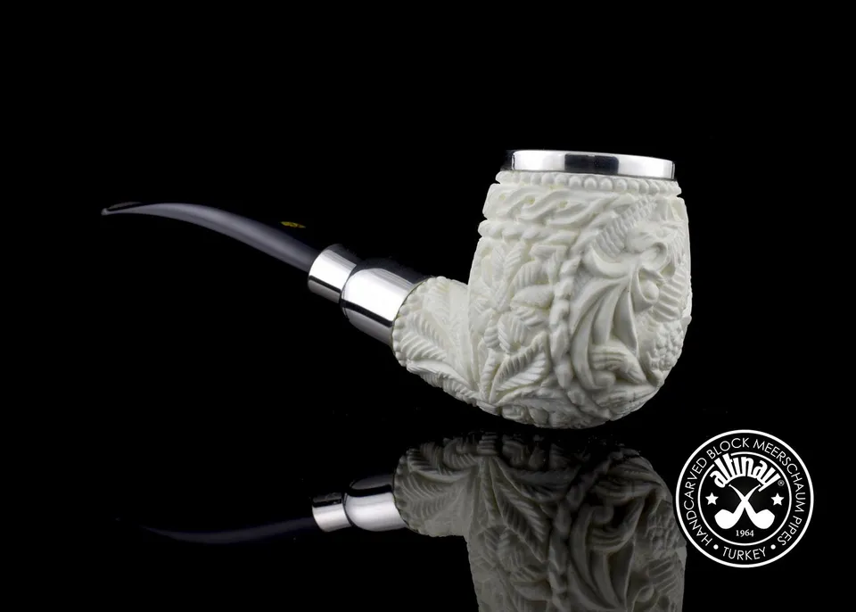 altinay-spigot-apple-meerschaumpfeife-drache-silber image 1