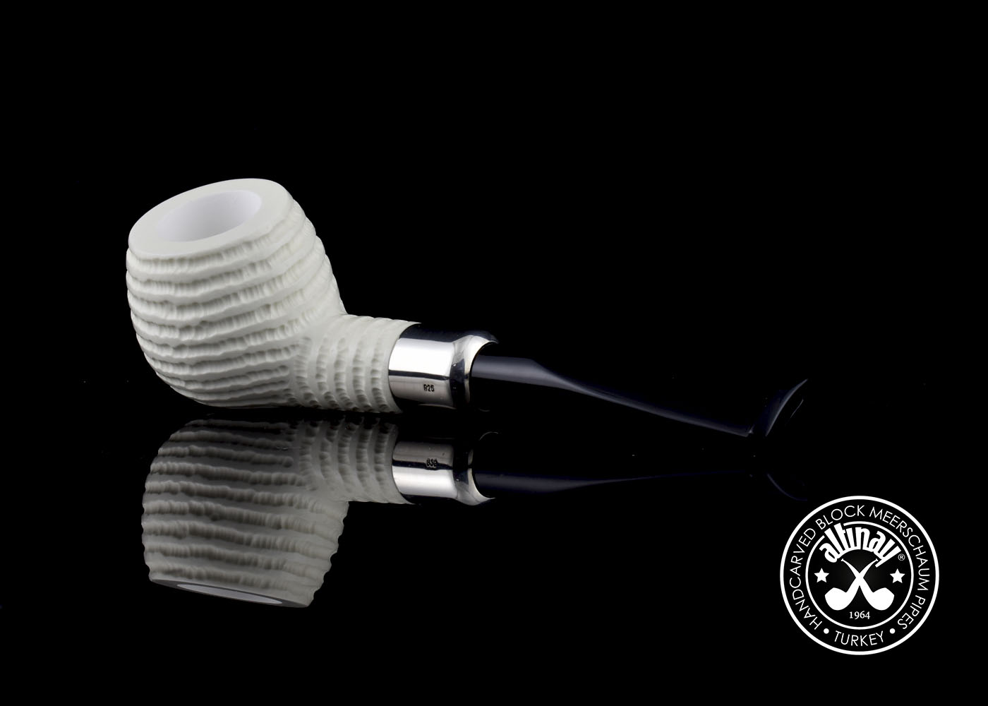 altinay-spigot-army-apple-pfeife-silber-army-meerschaum image 2