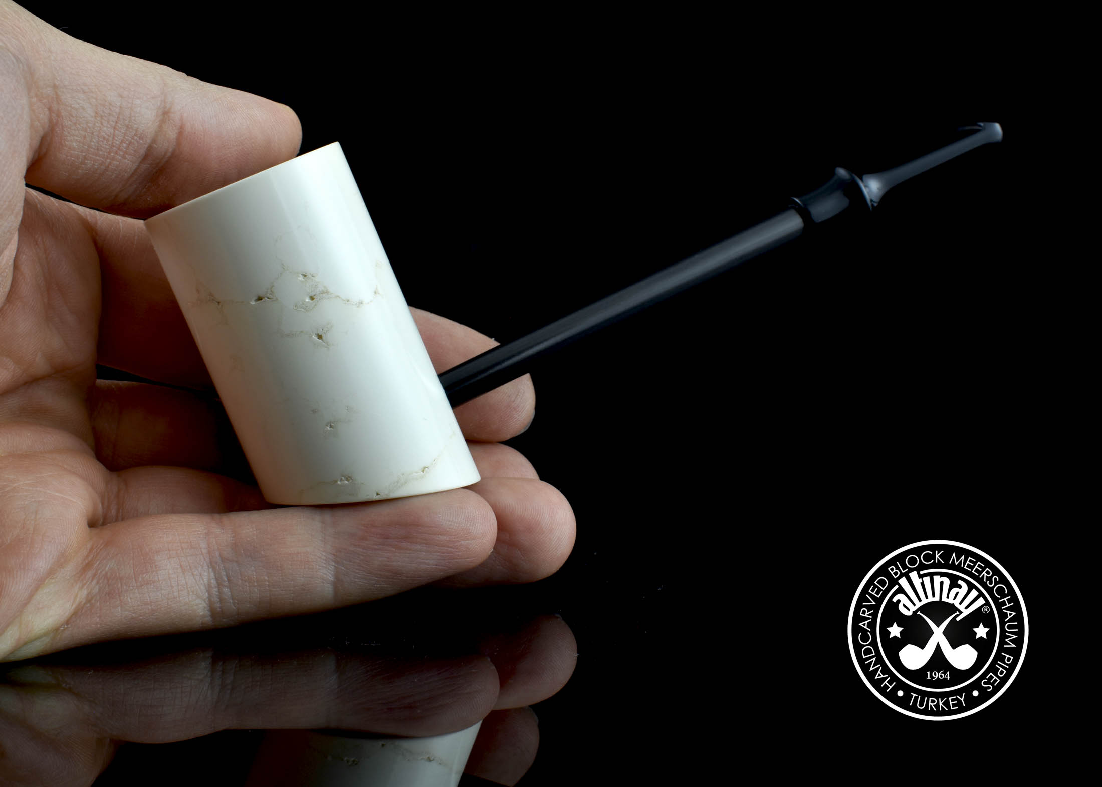 altinay-carbon-fiber-natural-smooth-poker-meerschaumpfeife-4 image 2