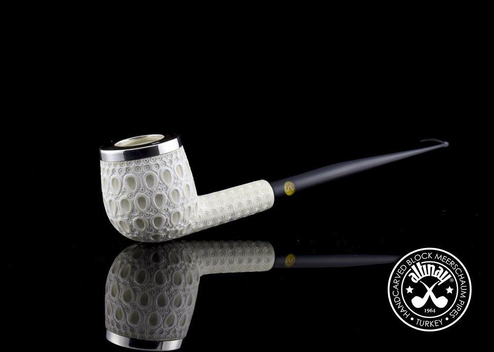 altinay-classic-billiard-meerschaumpfeife-top-silver-silberring image 1