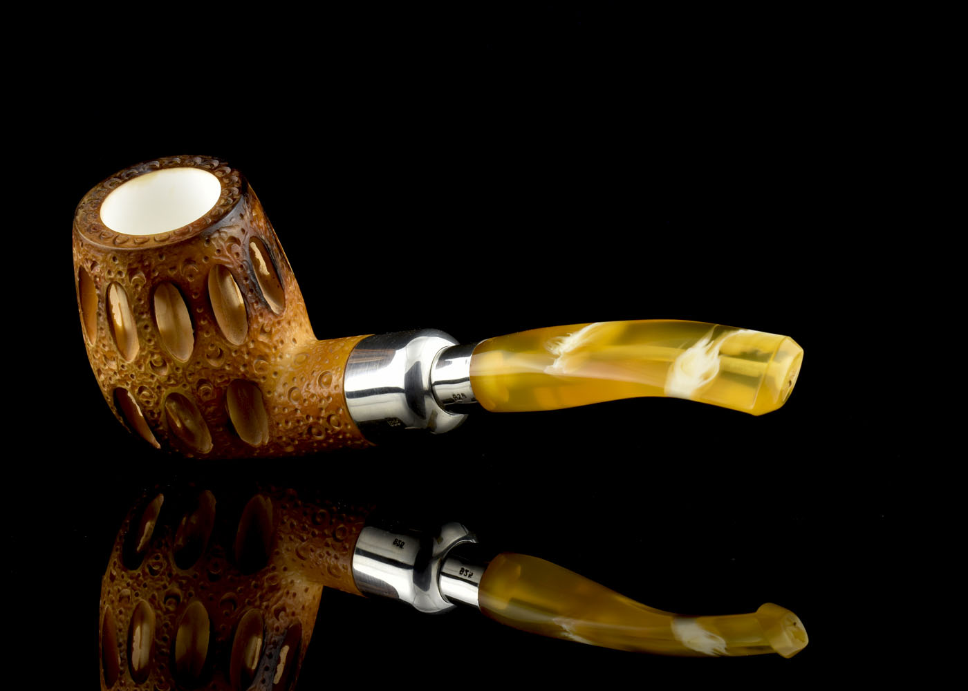 altinay-spigot-billiard-meerschaumpfeife-silber-tabakpfeife-glatt-2 image 4
