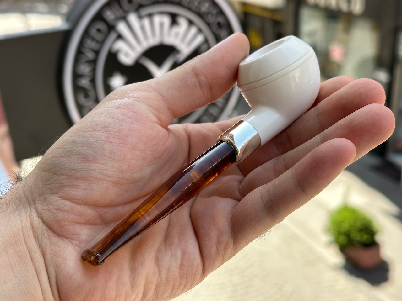 altinay-spigot-army-rhodesian-silver-army-pfeife-meerschaum image 2