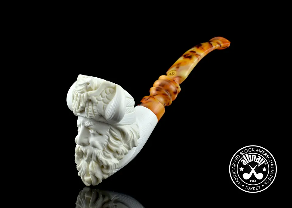 altinay-viking-meerschaumpfeife-figural-geschnitzt image 1