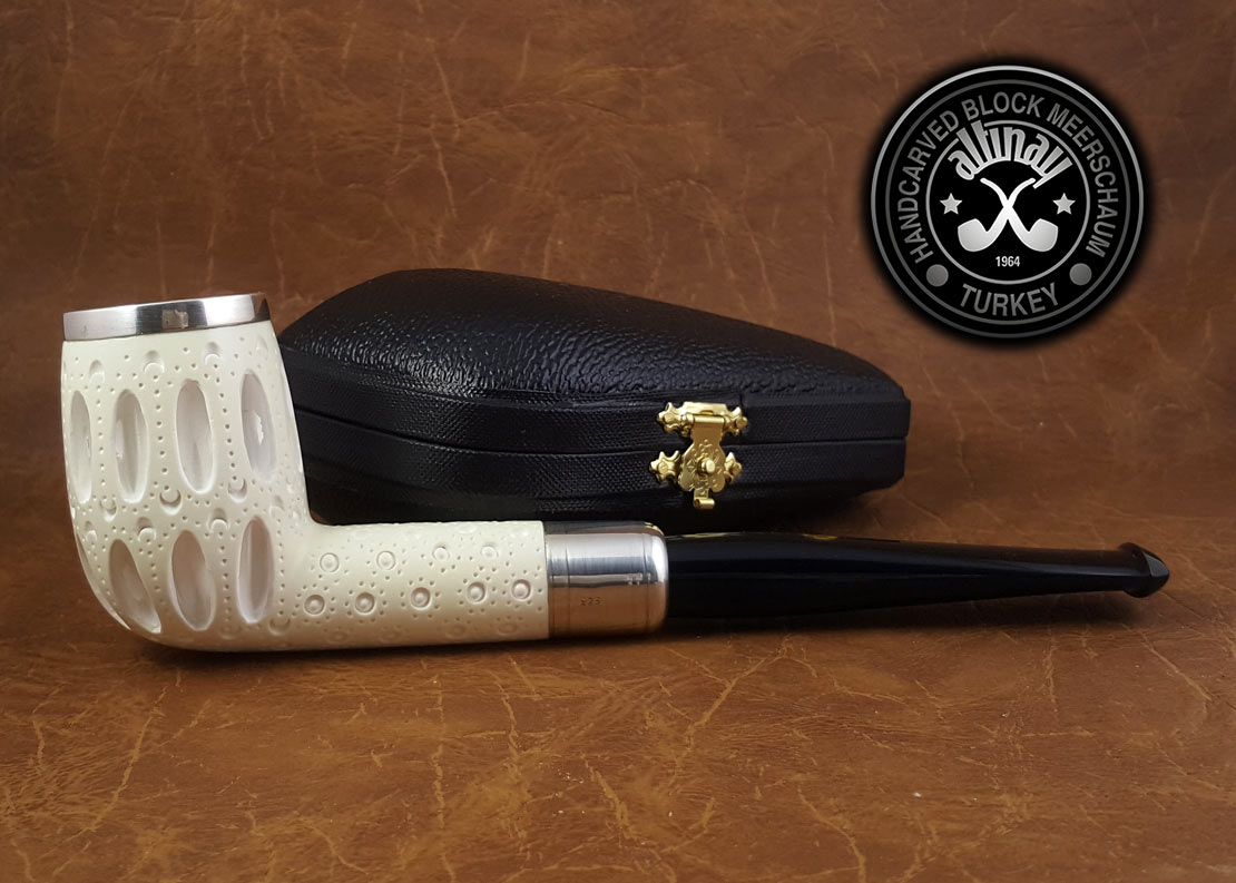 altinay-spigot-army-billiard-meerschaumpfeife-silberkappe image 3