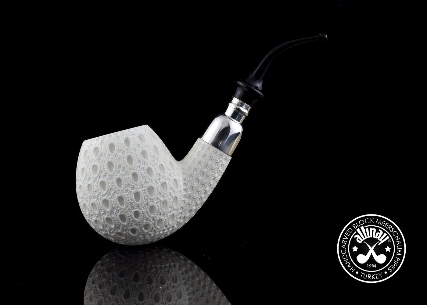 altinay-spigot-bent-apple-meerschaumpfeife-silber-spigot image 3