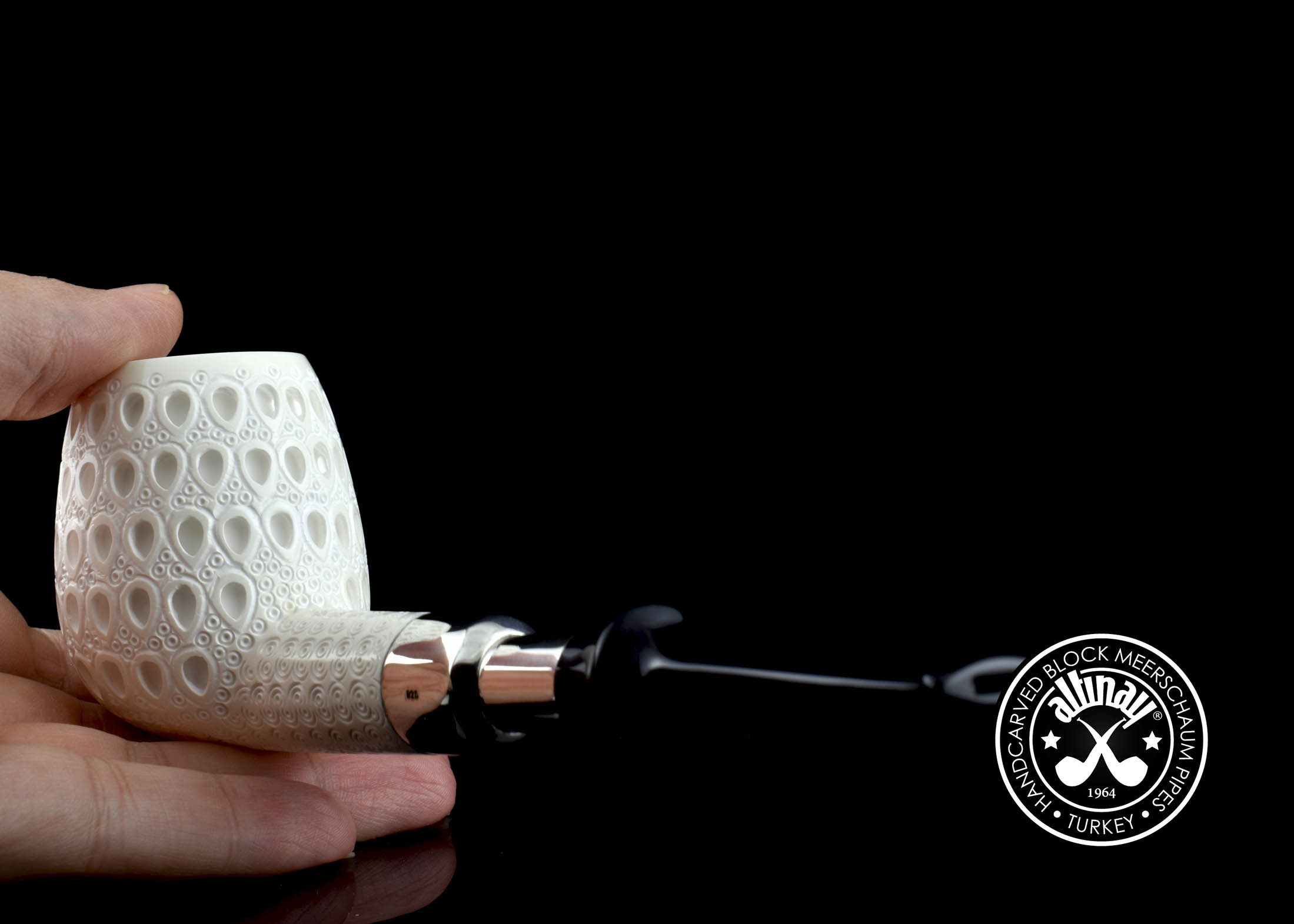 altinay-spigot-latticed-billiard-meerschaumpfeife-geflochten image 6