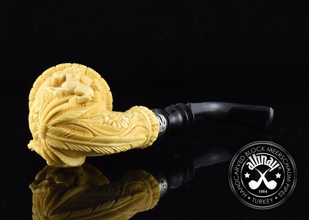 altinay-calabash-pferd-meerschaumpfeife-silberring-mit-stopfer-set image 7