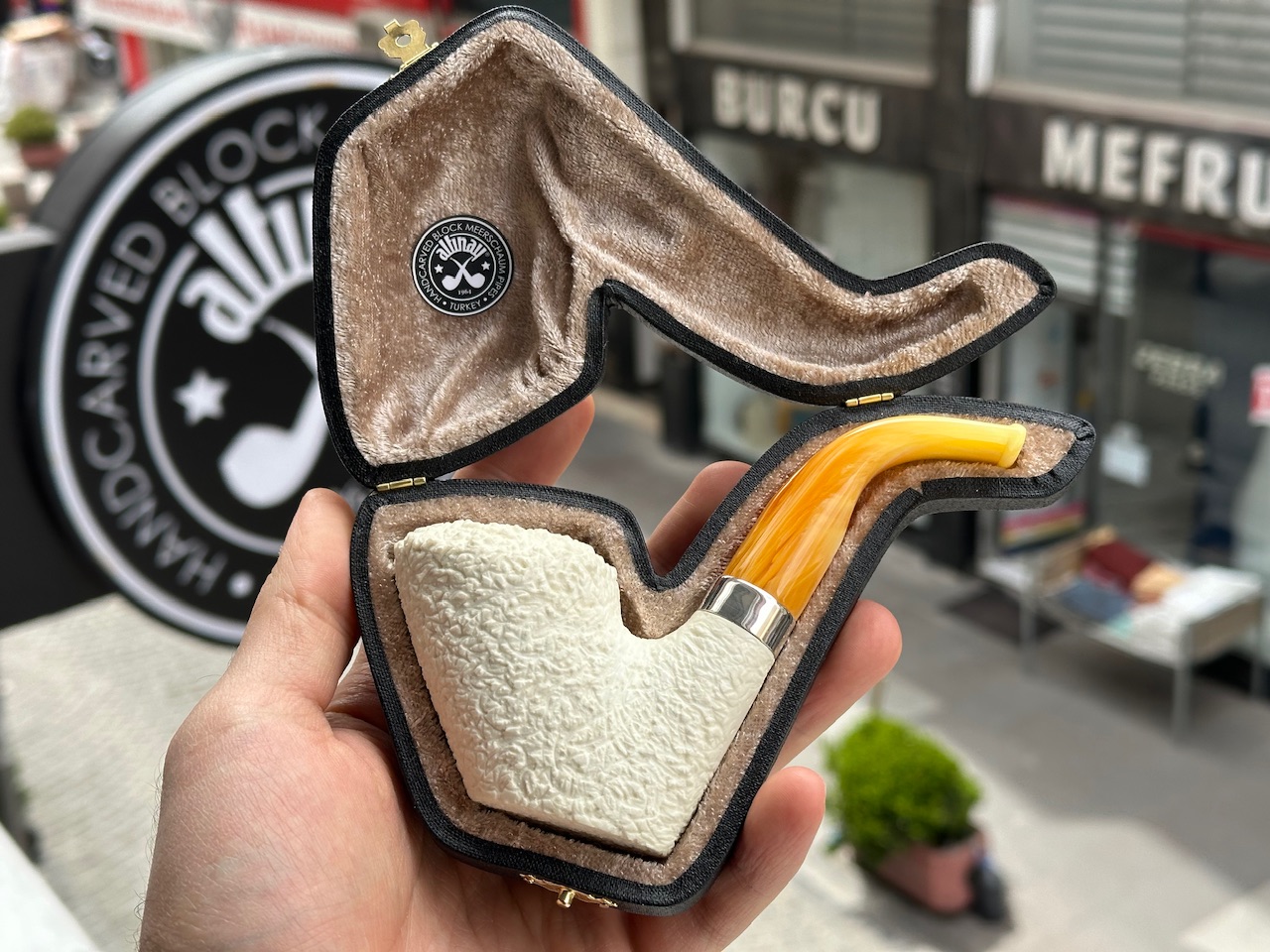 altinay-classic-sitter-meerschaumpfeife-silberband image 7