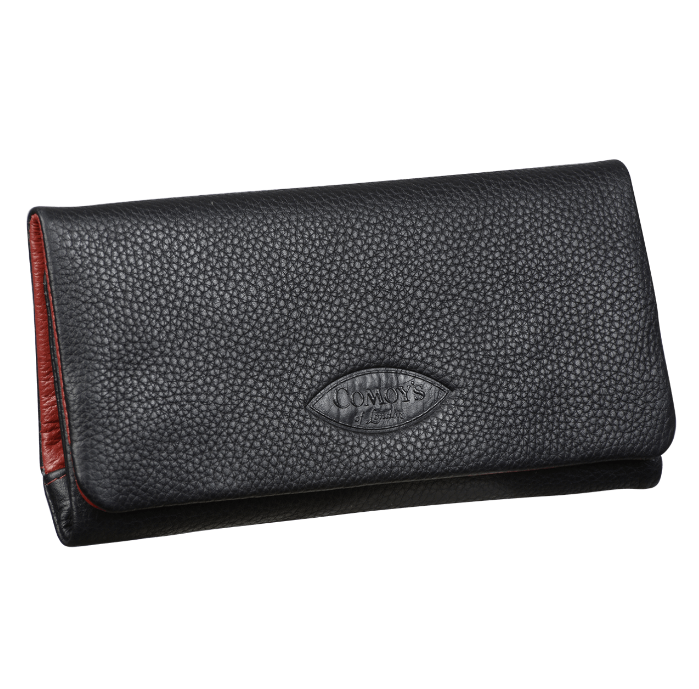 comoy-s-tabakbeutel-leder-rollup-schwarz-rot-1er image 2