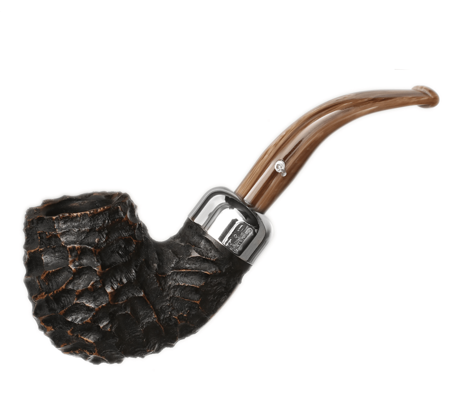 peterson-derry-rusticated-xl90-pfeife-bent-billiard-briar image 1