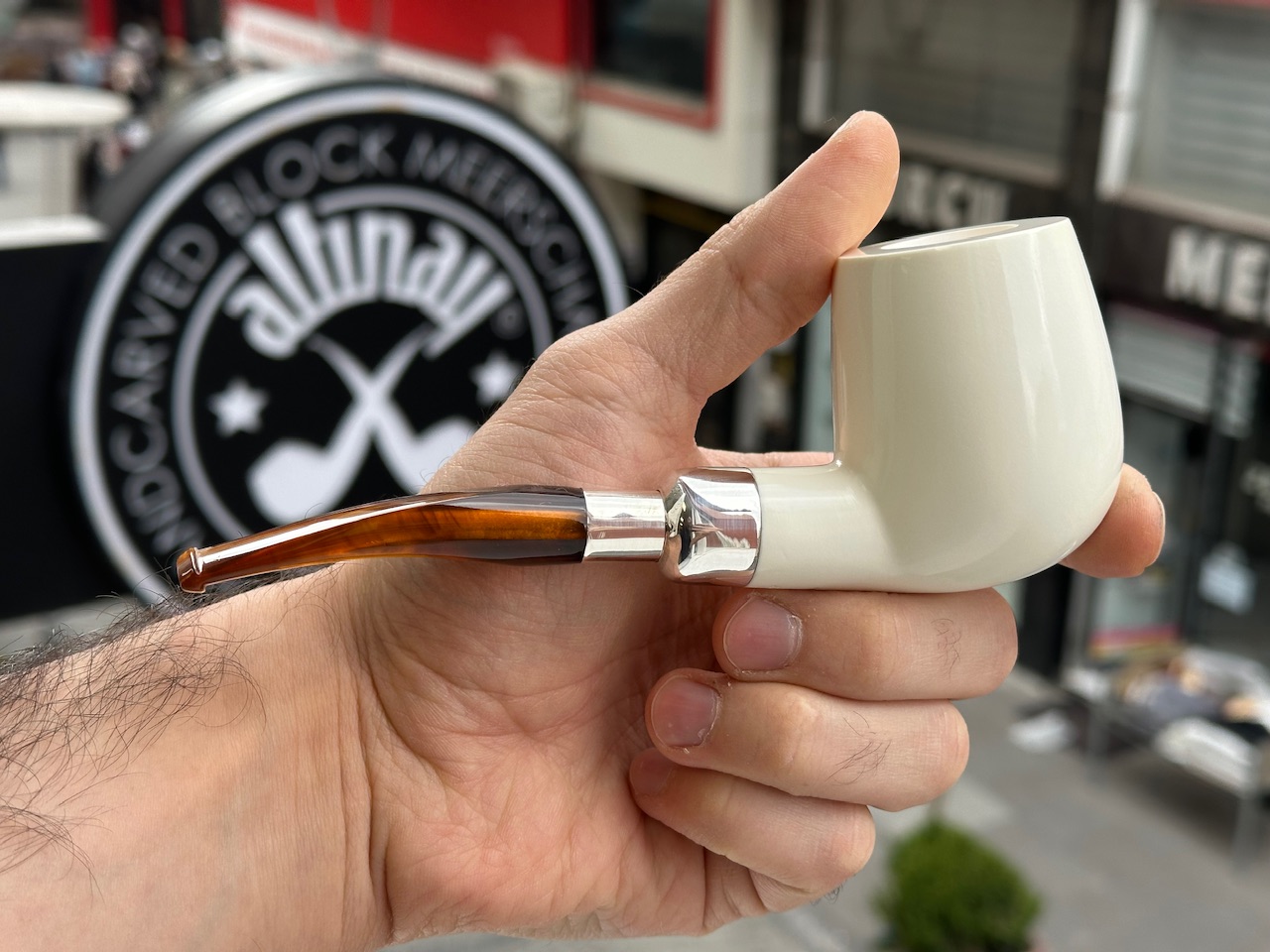altinay-spigot-billiard-meerschaumpfeife-silber-4 image 3