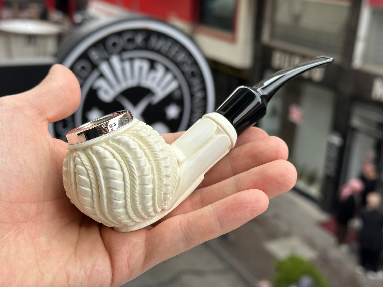 altinay-classic-ottoman-orb-meerschaumpfeife-silber image 1