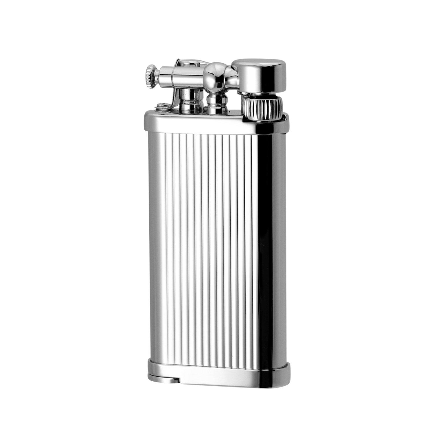 im-corona-old-boy-chrome-stripes-pfeifenfeuerzeug-mit-stopfer image 1