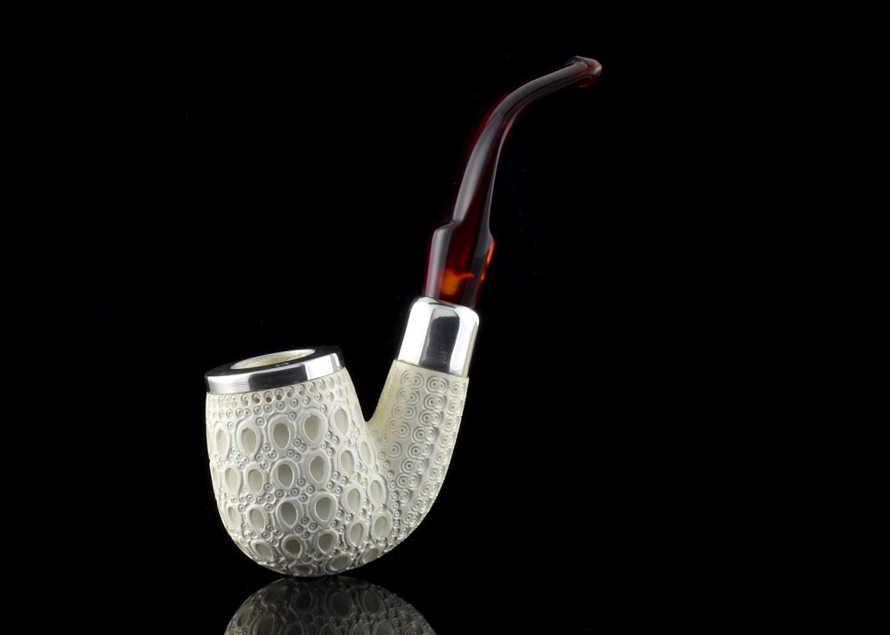 altinay-spigot-bent-silver-army-meerschaumpfeife-outlet image 2