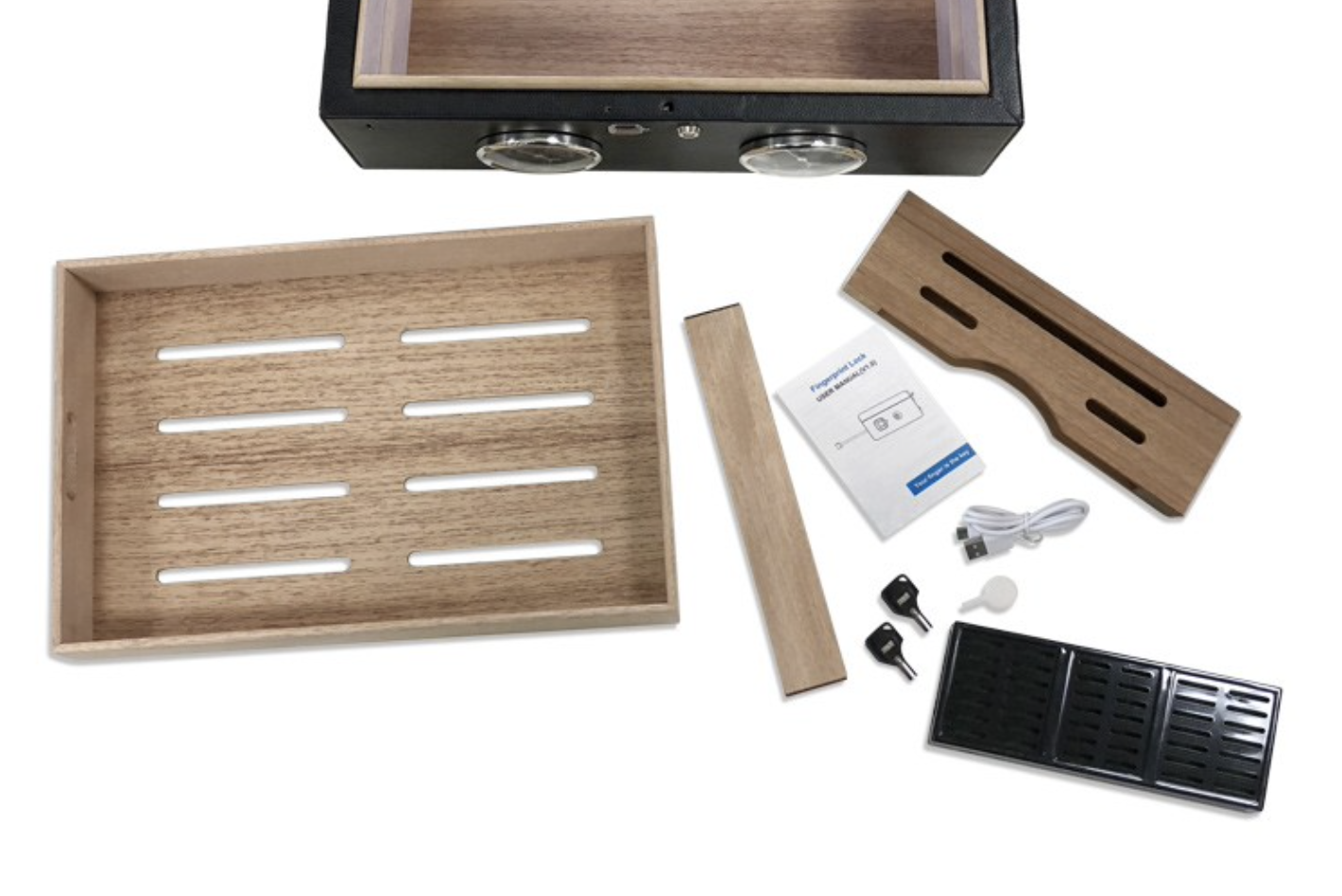 prestige-lemans-gt-humidor-120-zigarren-schwarz-leder-glas-led image 4