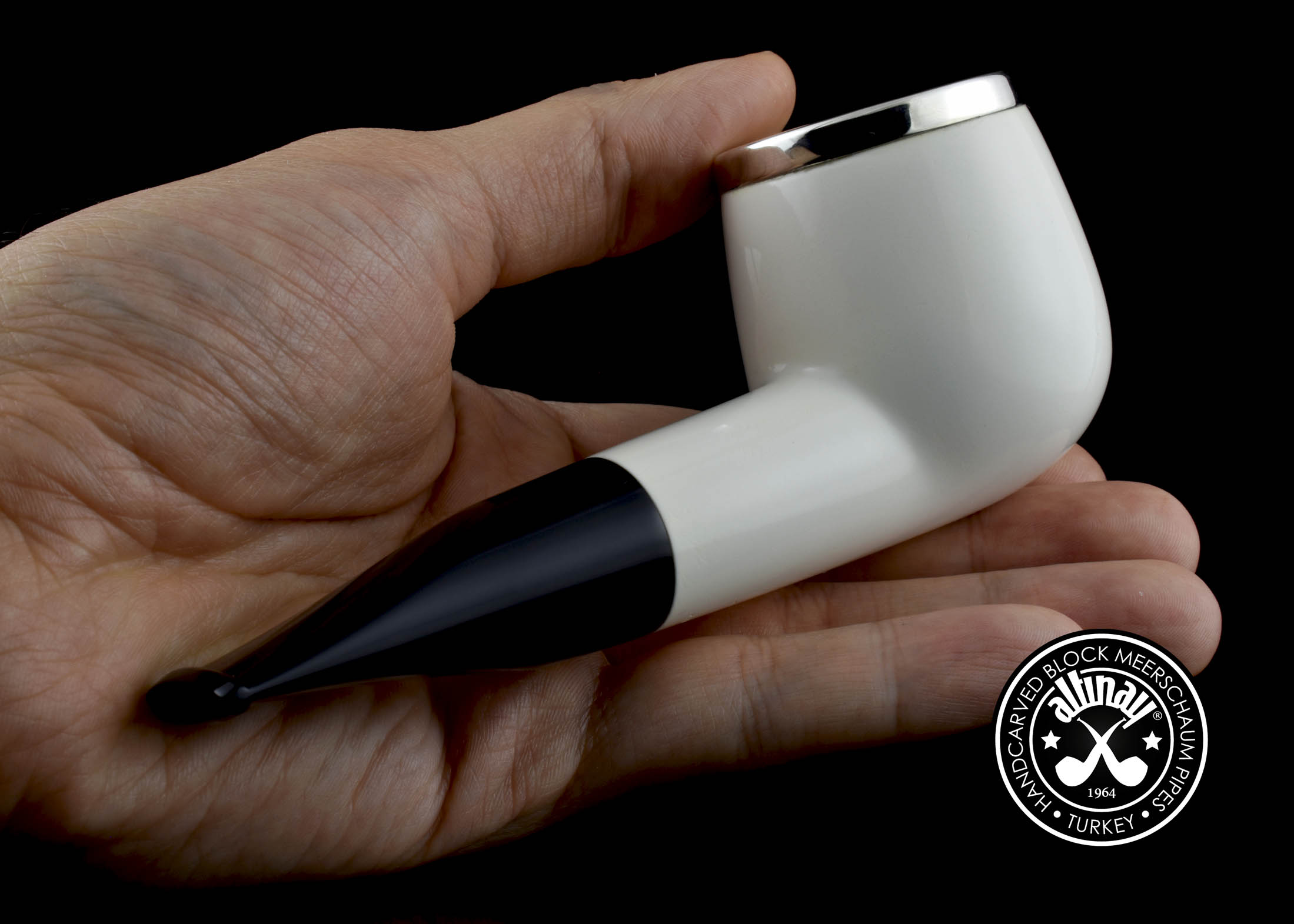 altinay-classic-chubby-billiard-meerschaumpfeife-silber image 4