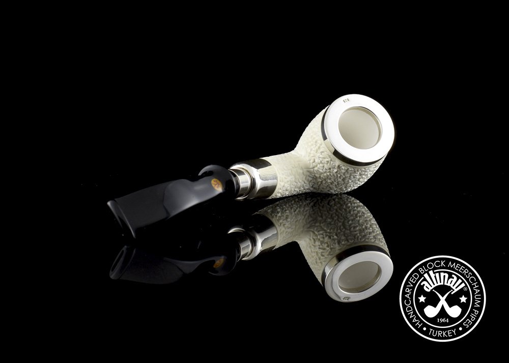 altinay-spigot-top-silver-bent-billiard-meerschaumpfeife-gebogen image 4