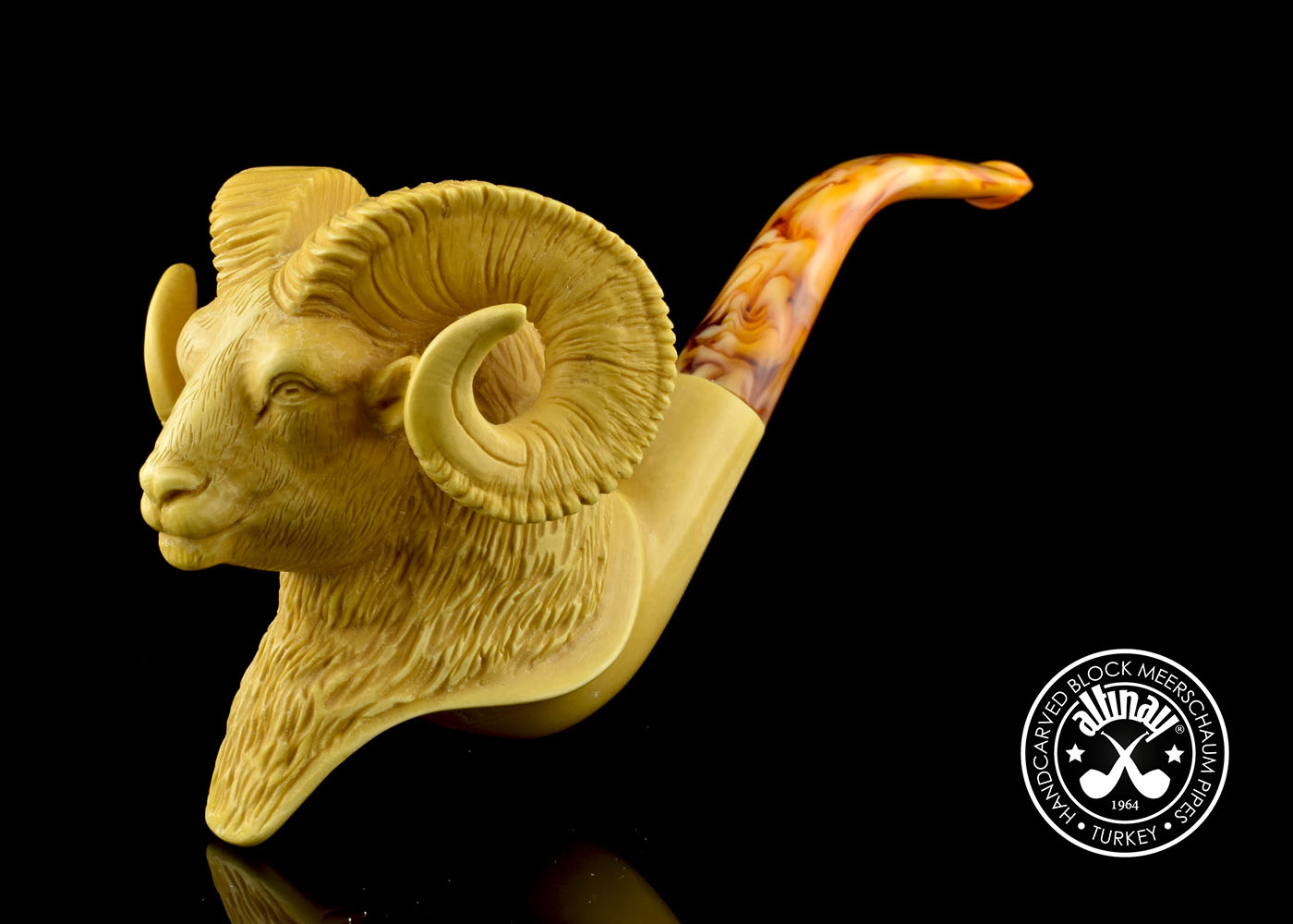 altinay-classic-dal-sheep-ram-meerschaumpfeife-figur image 2