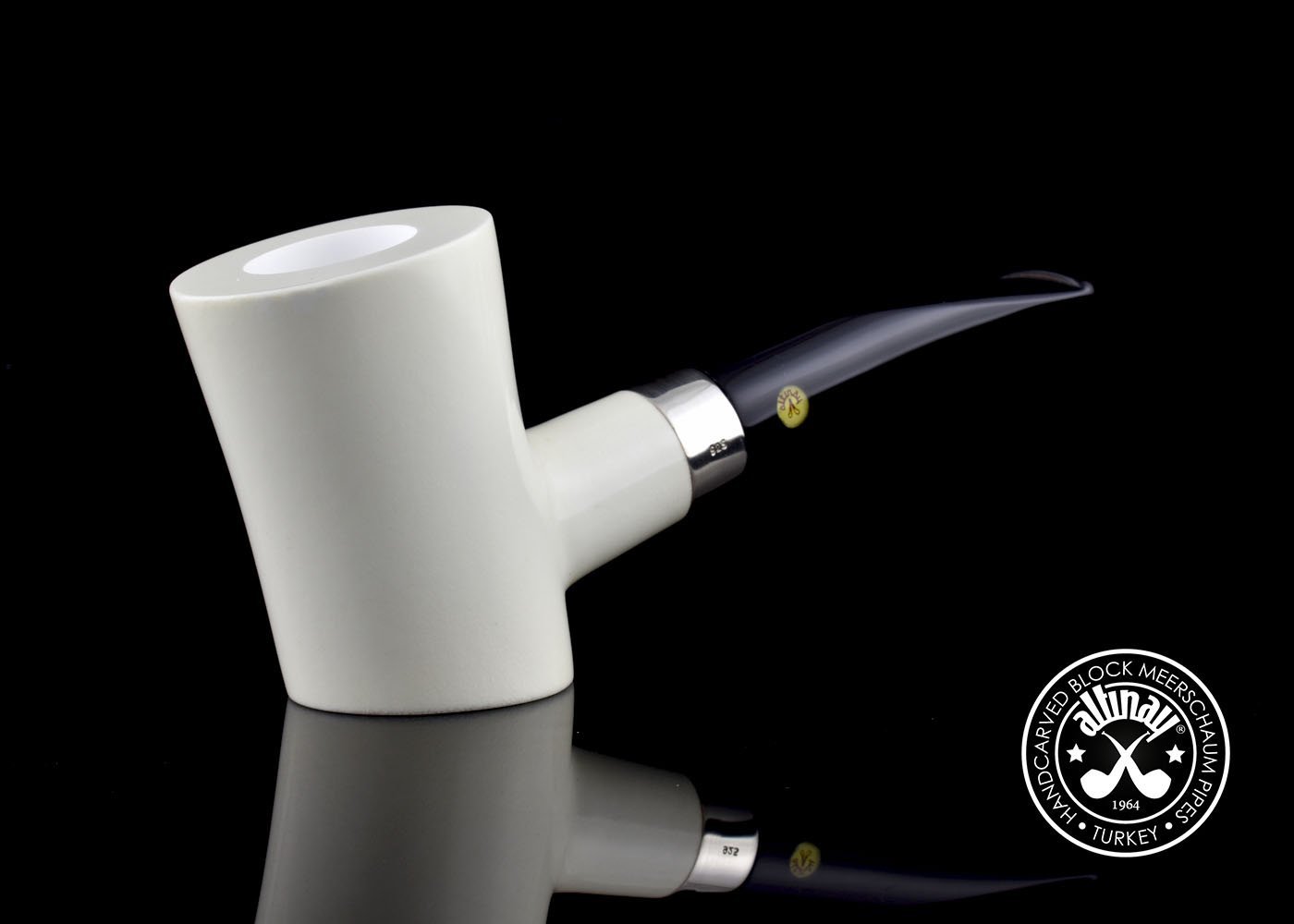 altinay-classic-meerschaumpfeife-poker-silberband image 1