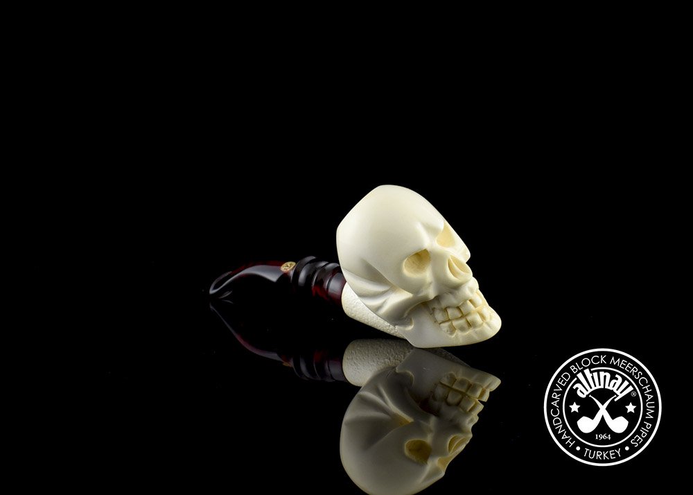 altinay-classic-skull-meerschaumpfeife-totenkopf-geschnitzt image 4