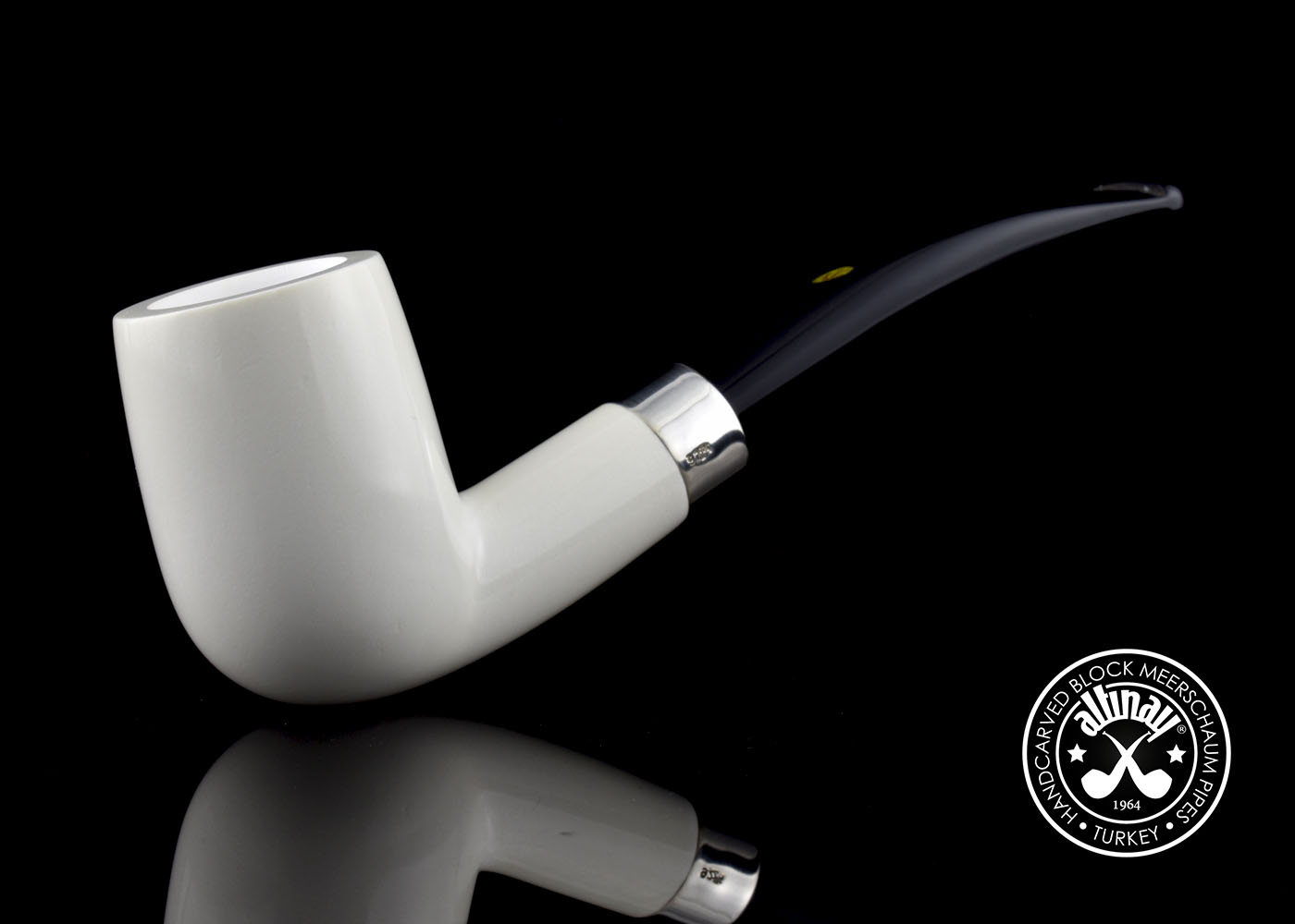 altinay-spigot-billiard-meerschaumpfeife-silber-army-mundst-ck image 1