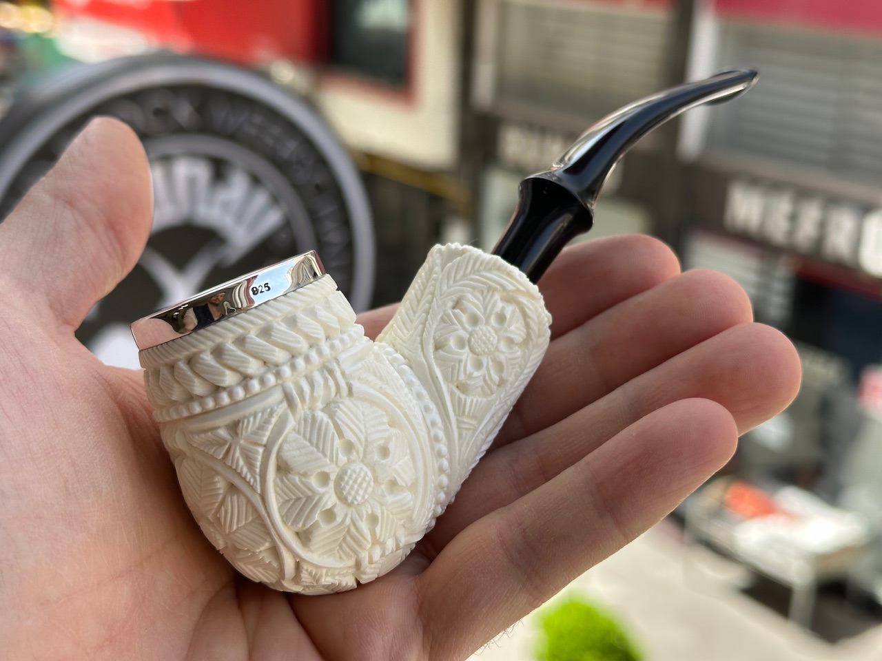 altinay-classic-top-silver-billiard-meerschaumpfeife-glatt image 1