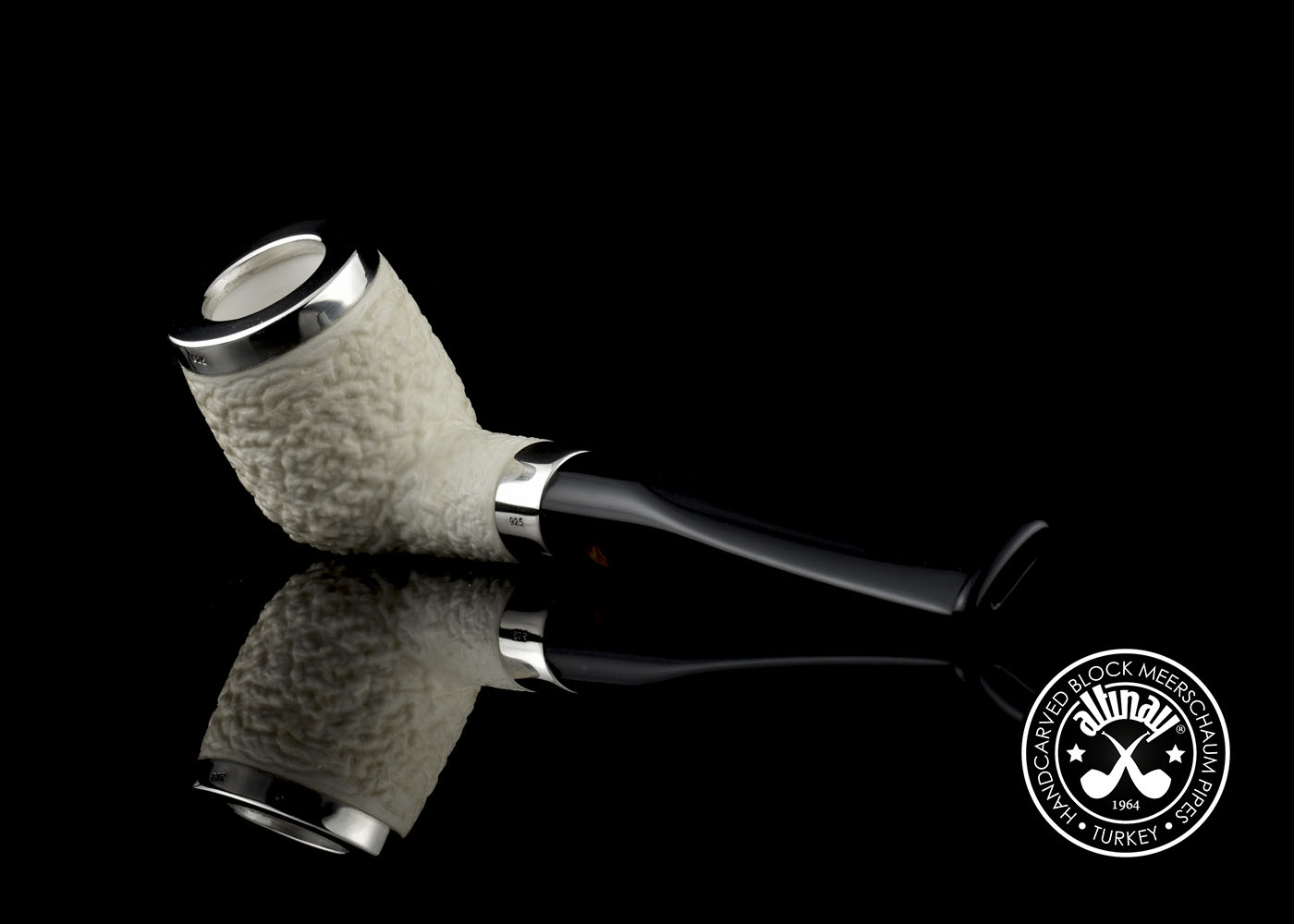 altinay-classic-billiard-meerschaumpfeife-mit-silberring-glatt-2 image 5