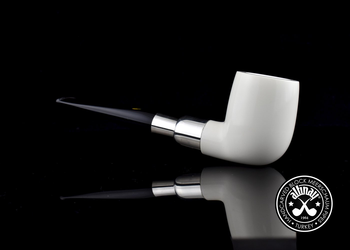 altinay-spigot-billiard-meerschaumpfeife-silberring image 4